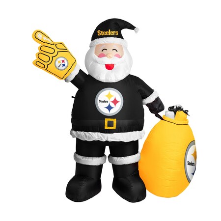 Logo Brands Pittsburgh Steelers Inflatable Santa 625-100-S